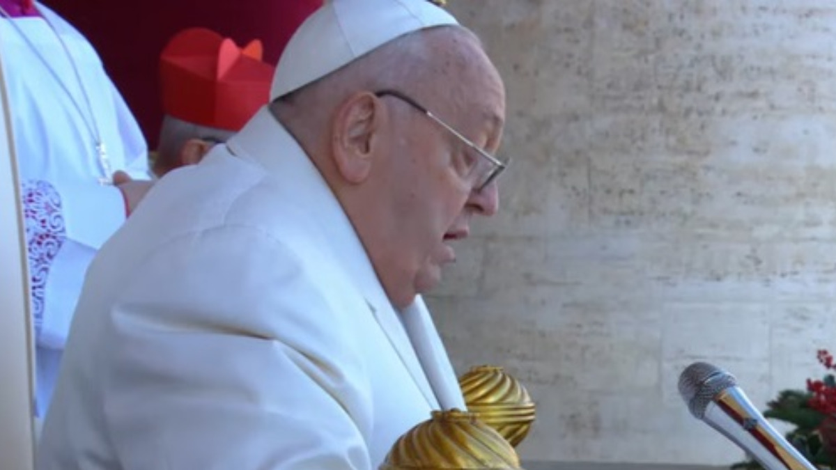 Papa Francisco en su mensaje navideño. Foto: captura Vatican News