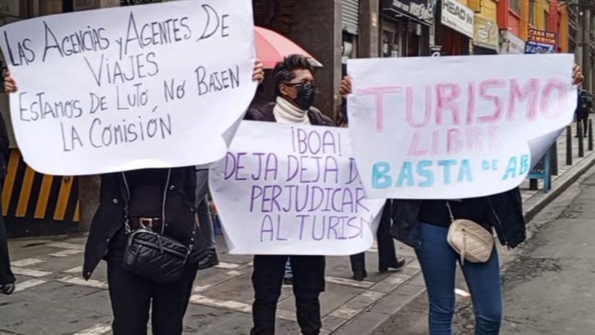 Protesta en la puerta de BoA. Foto RRSS