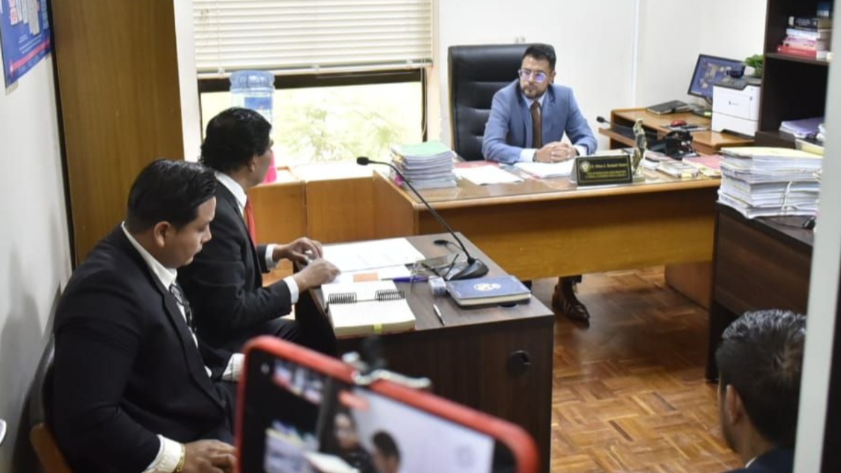 Audiencia del caso trata y tráfico de personas contra Evo Morales. Foto: DTV