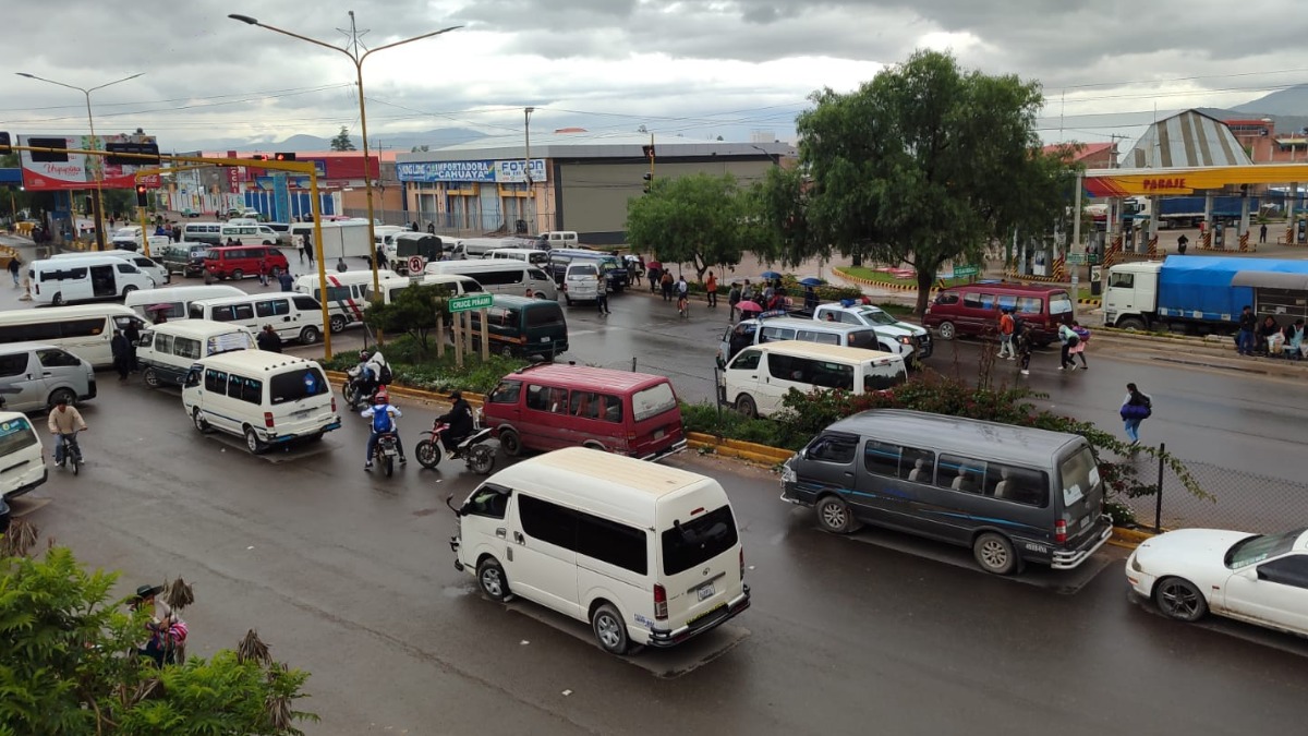 Bloqueo en Quillacollo. Foto: Canal 29 Tv Familia