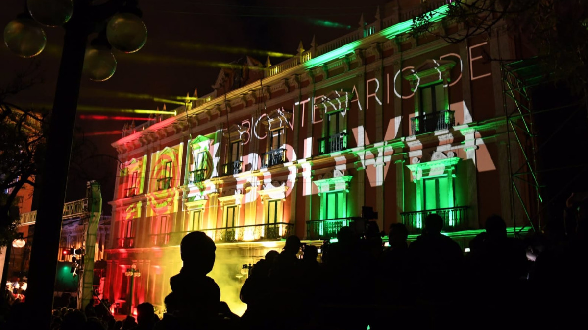 Desde donde Arce lanzó la agenda del Bicentenario. Foto: ABI