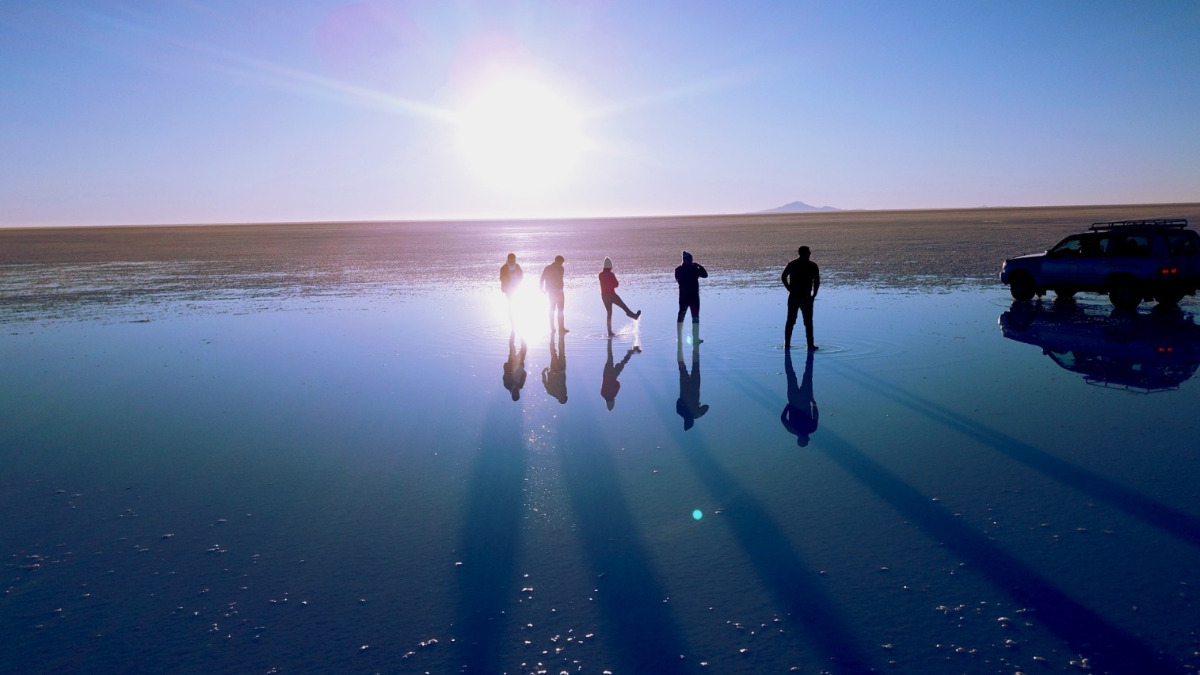 Efecto de espejo de agua en el Salar de Uyuni, Potosí. Foto: Viceministerio de Turismo de Bolivia