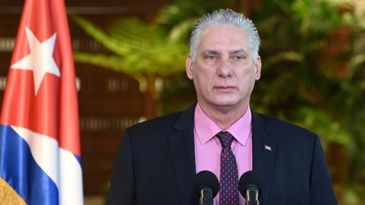 El presidente de Cuba, Miguel Díaz-Canel.  Foto: TeleSur