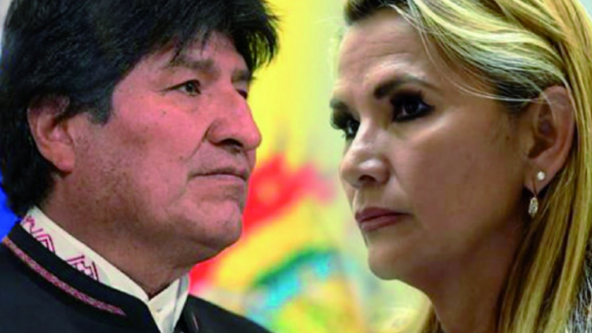 Evo Morales y Jeanine Añez. Foto: composición ANF