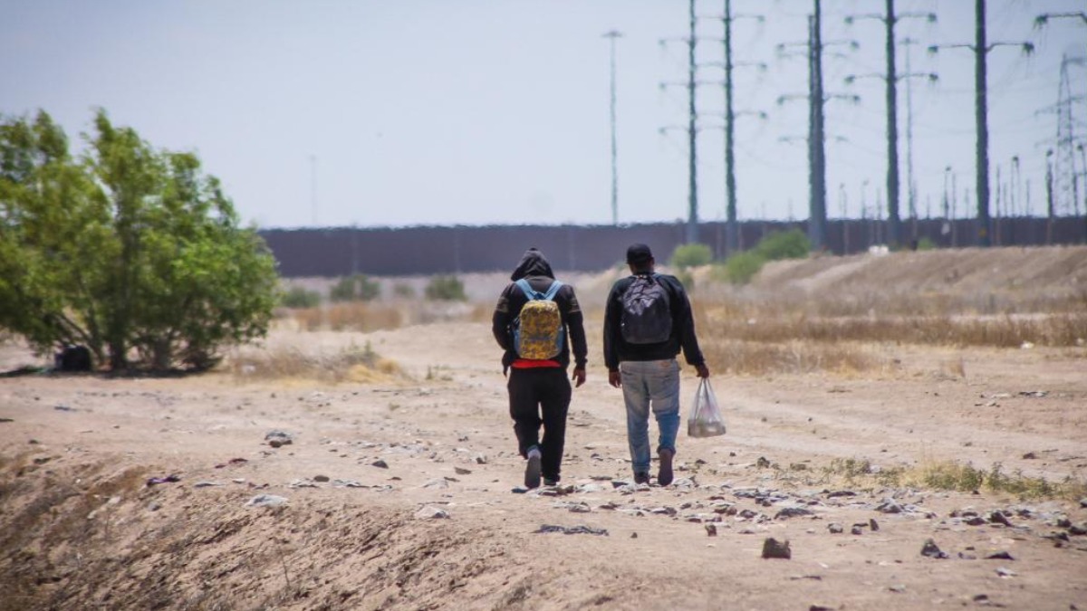 Inmigrantes en la frontera EEUU - México.