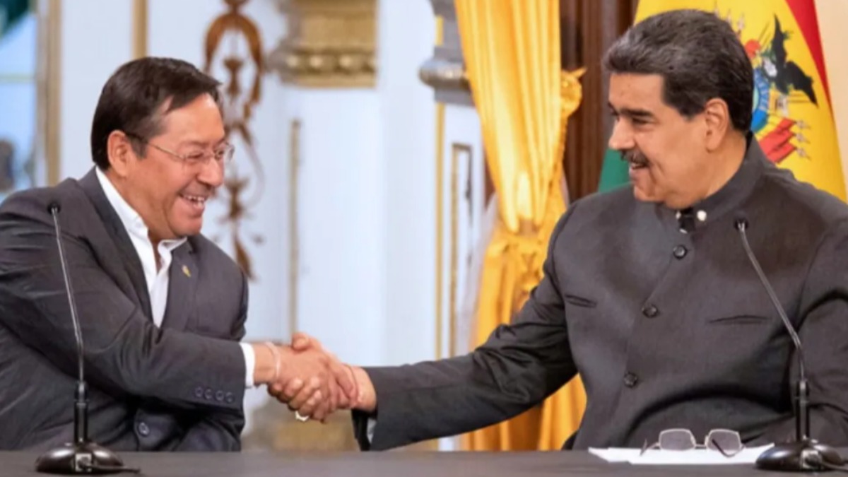 Luis Arce y Nicolás Maduro. Foto: La Voz de Tarija