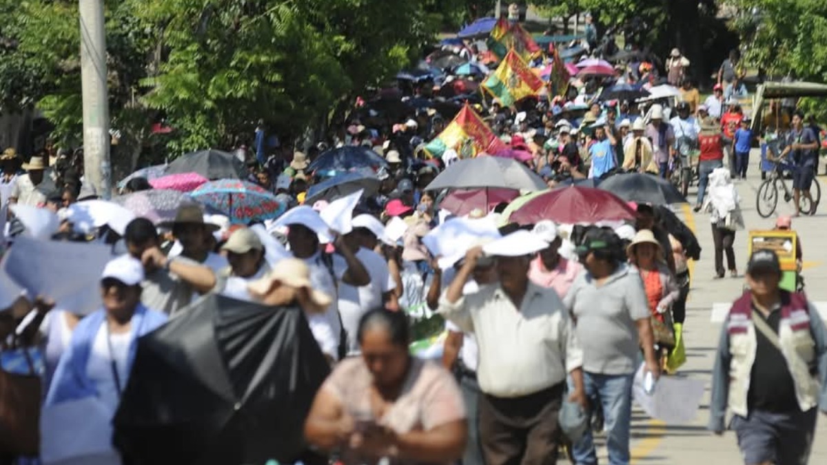 Marcha de comerciantes en Santa Cruz. Foto: El Deber