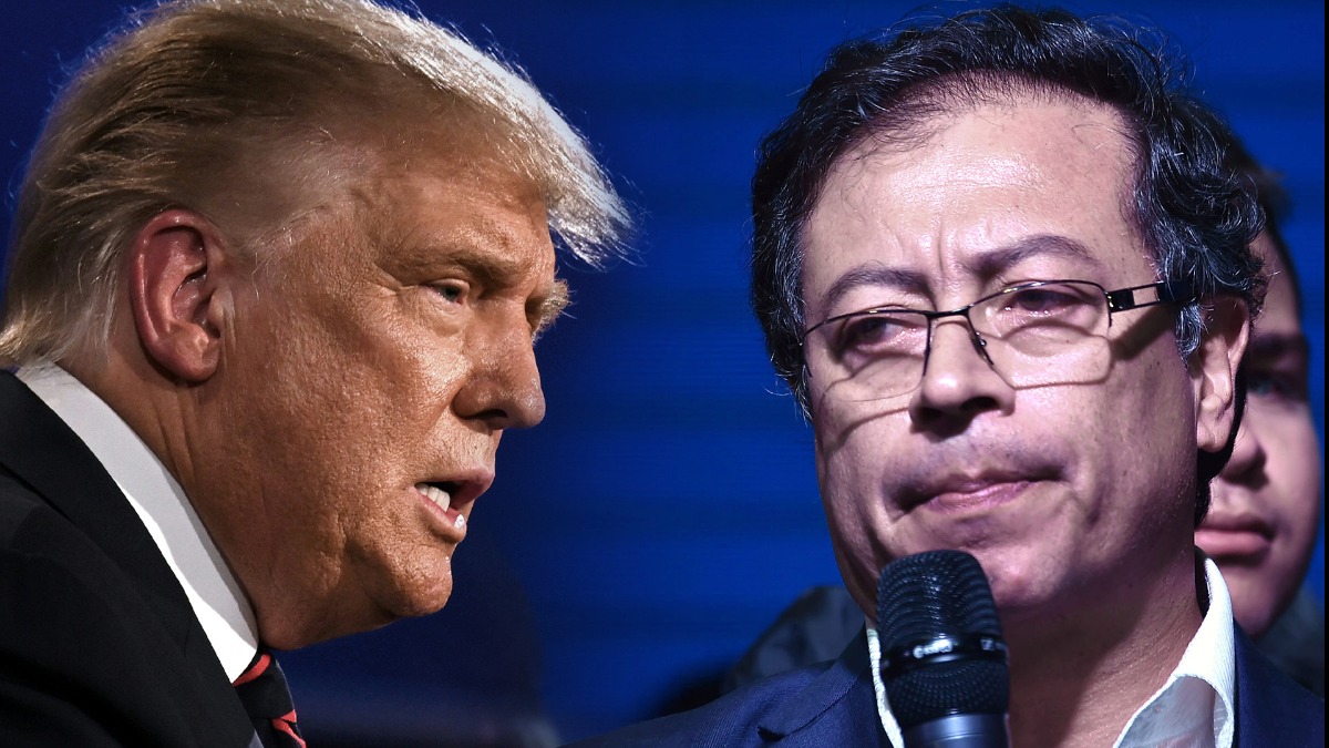 Presidente de Estados Unidos, Donald Trump, y de Colombia, Gustavo Petro. Foto: Internet