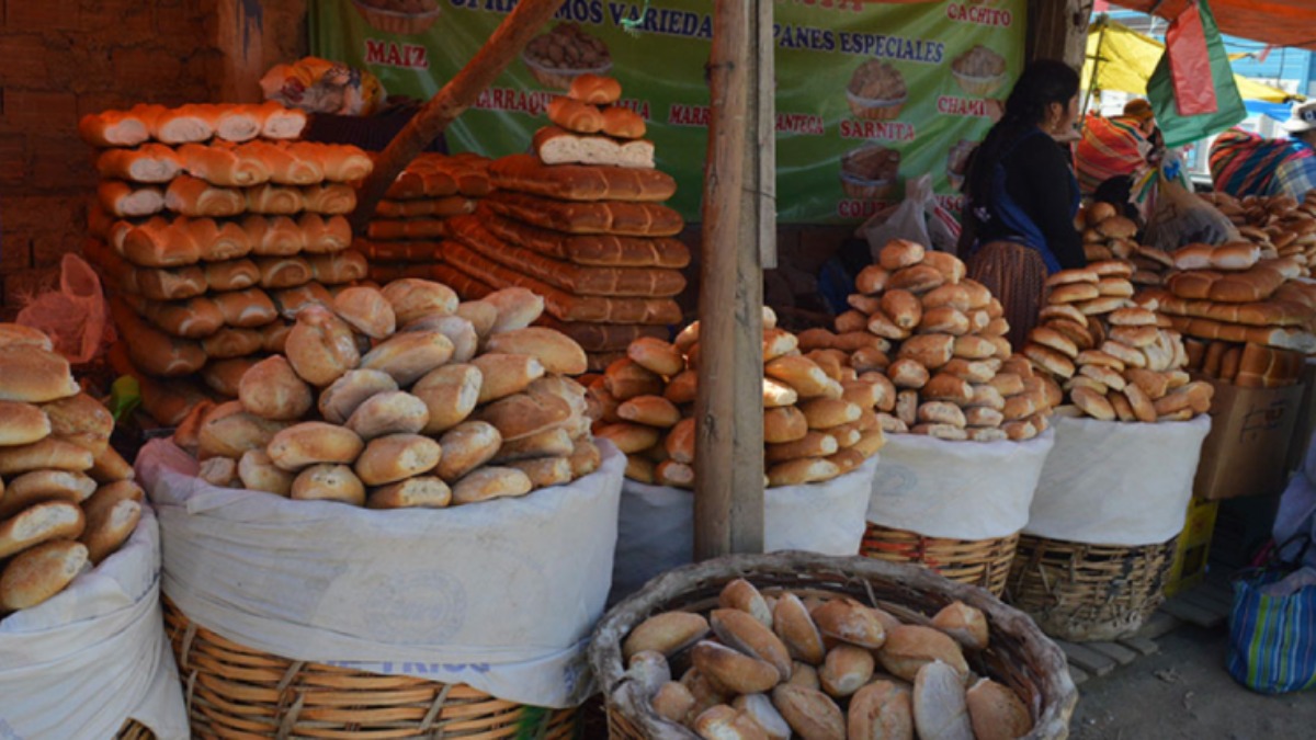 Venta de pan en La Paz. Foto: Internet