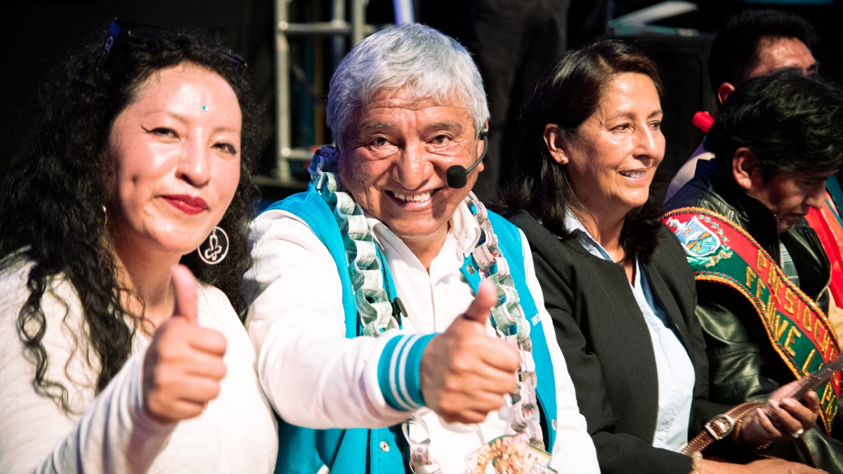 Alcalde de La Paz, Iván Arias, en el congreso de la alianza Somos Pueblo. Foto: RRSS