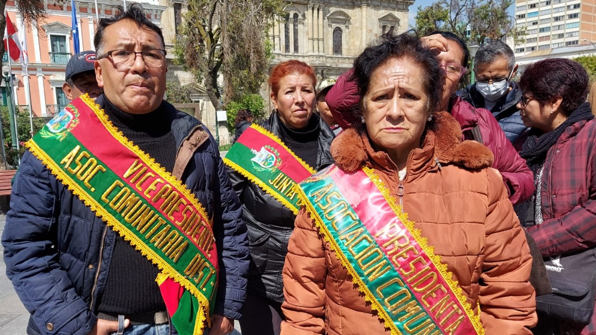 Dirigentes vecinales de La Paz. Foto. ANF