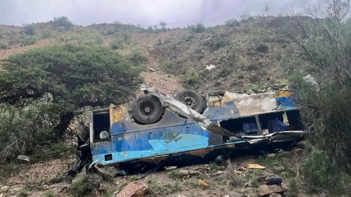 El bus que se embarrancó. Foto: redes