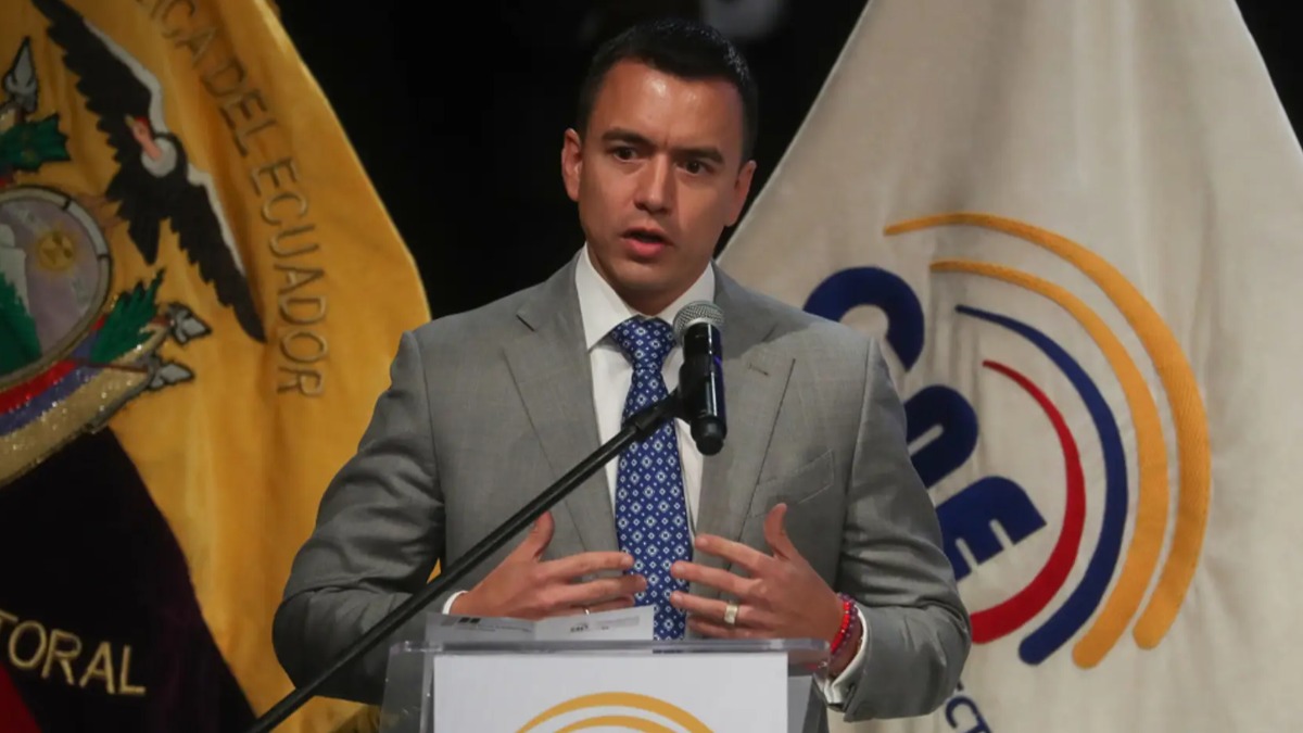 El presidente de Ecuador, Daniel Noboa.