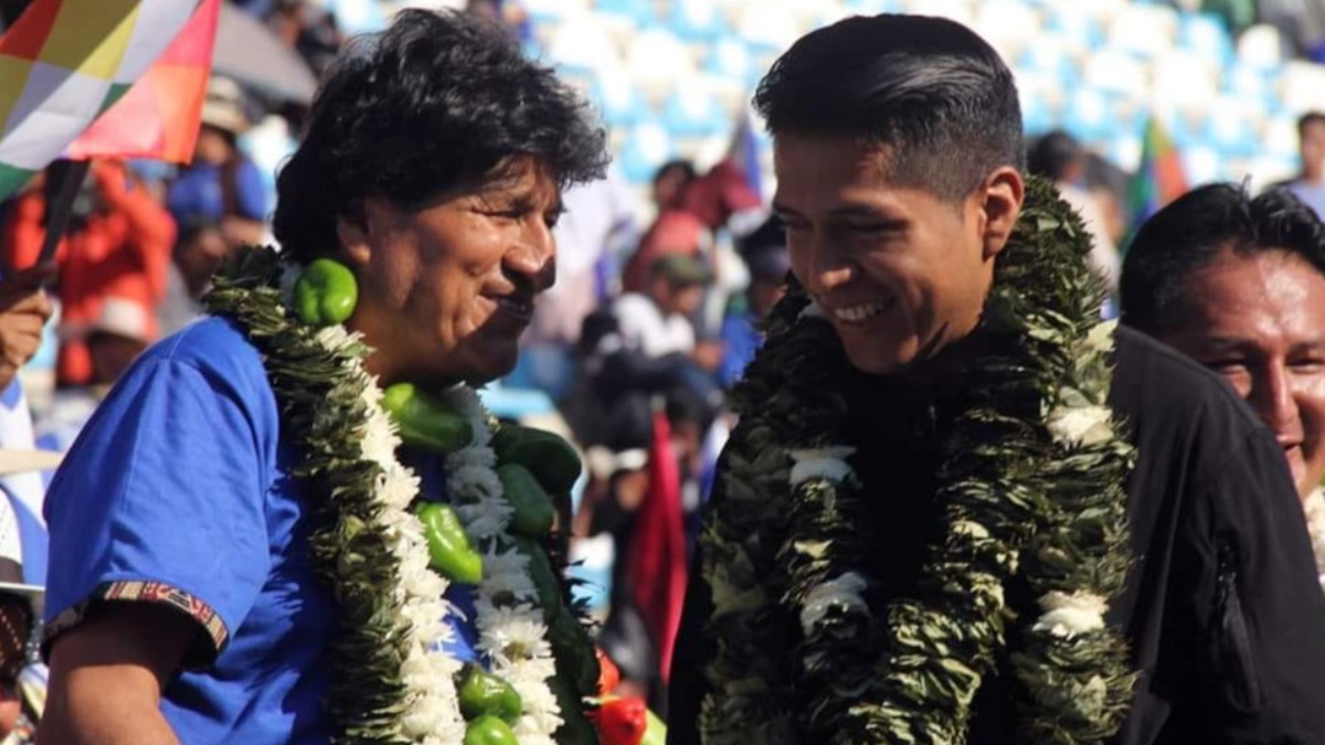 Evo Morales y Andrónico Rodríguez. Foto: Internet