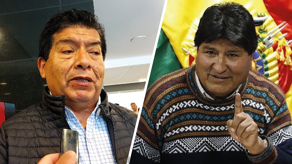 El diputado Venegas y el expresidente Evo Morales. Foto: ANF