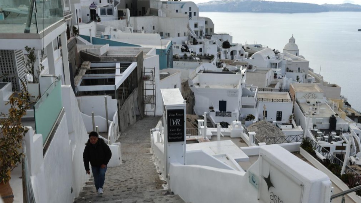 La isla griega de Santorini.