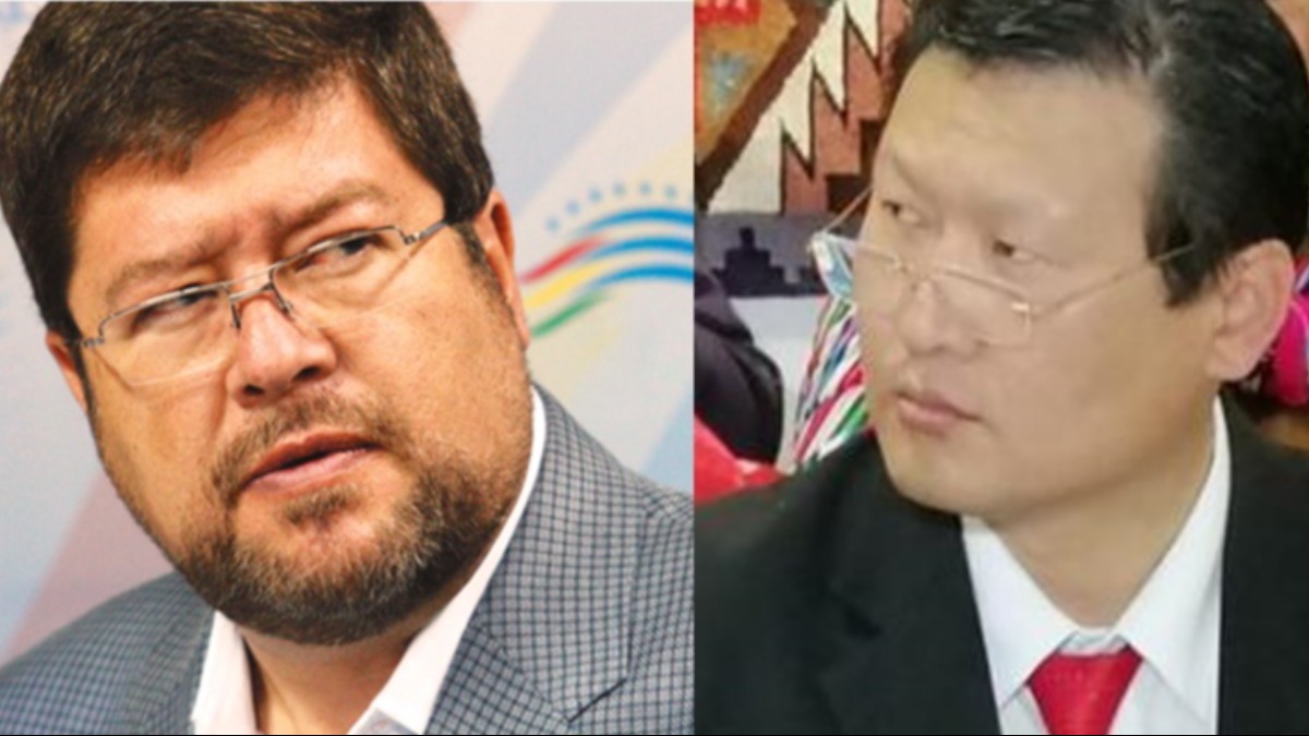 Samuel Doria Medina y Chi Hyun Chung, ambos precandidatos presidenciales