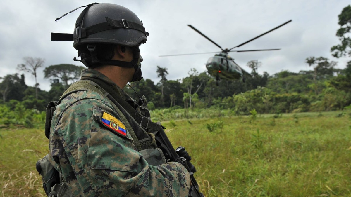 Un efectivo militar de Ecuador.