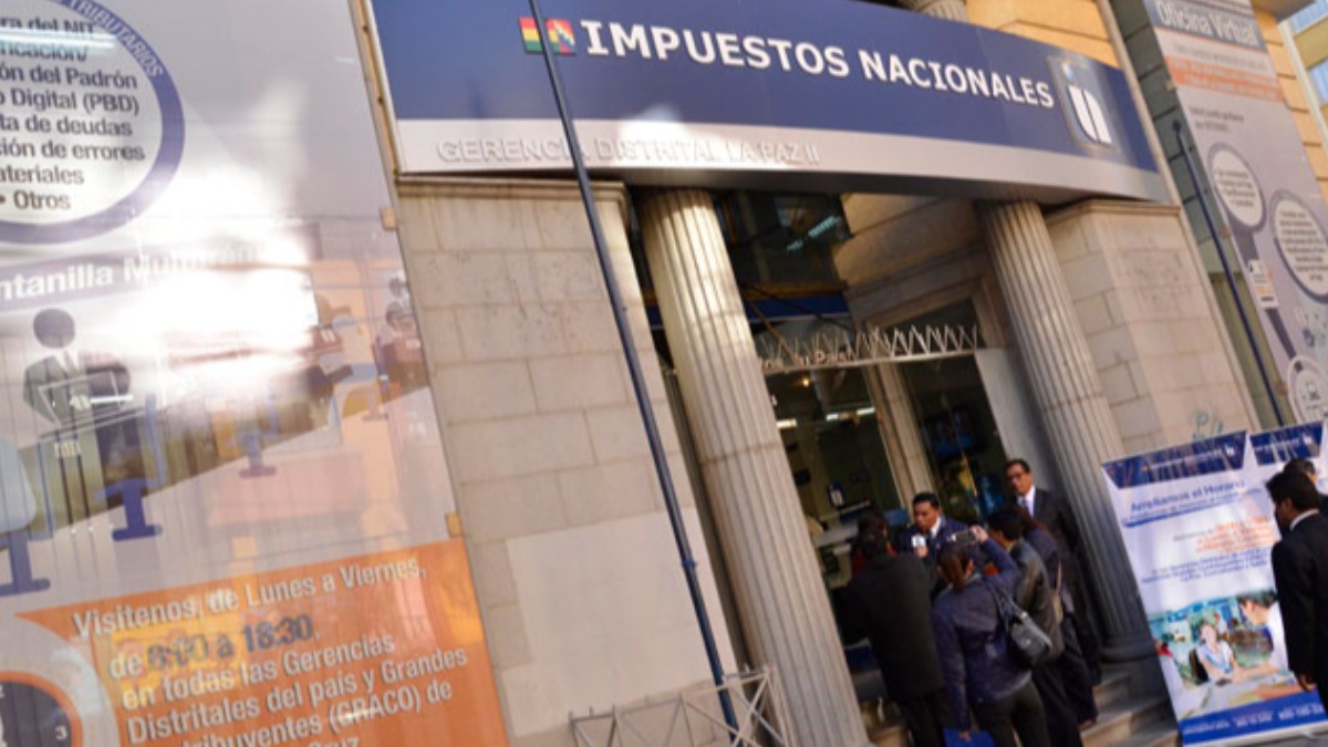 Una de las oficinas de Impuestos Nacionales en La Paz. Foto: Internet