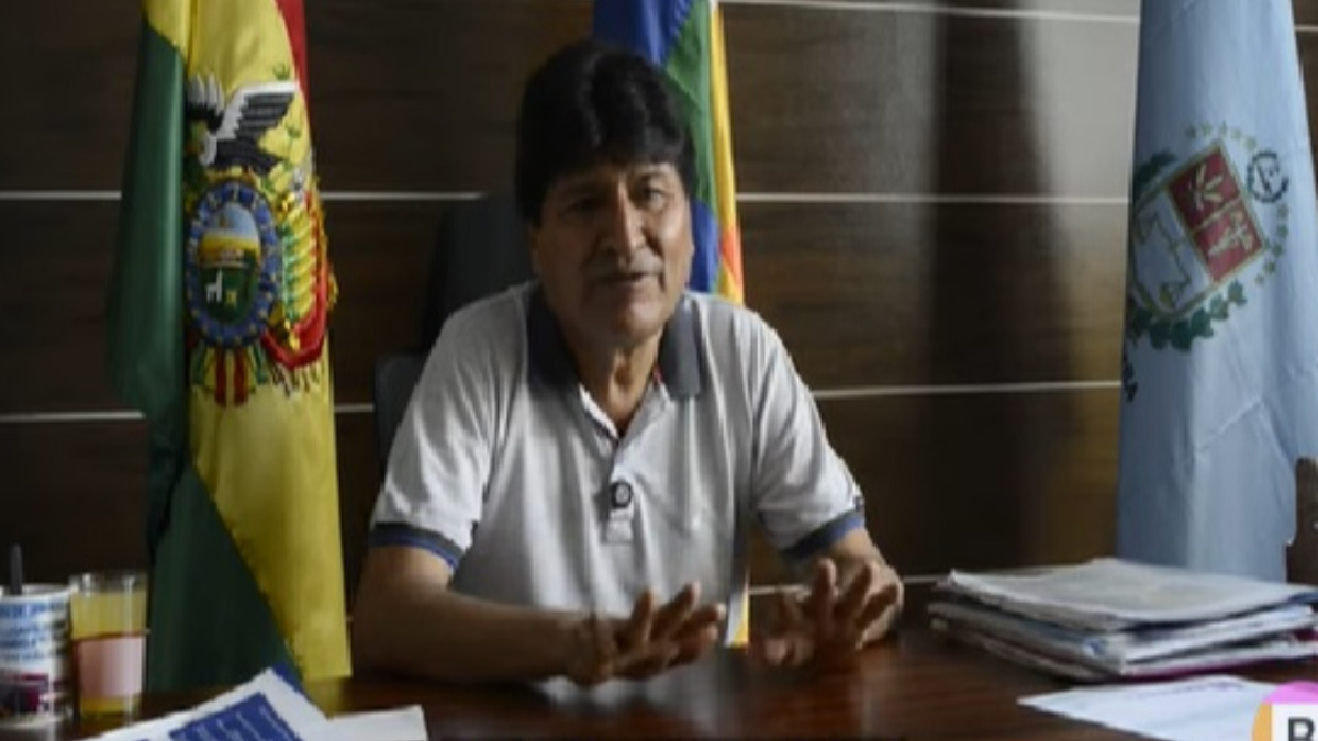 Evo Morales en entrevista con medio internacional. Foto: Captura Bloomberg