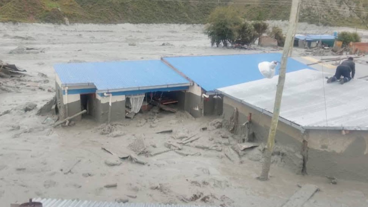 La mazamorra cubrió la mitad de la comunidad de Andavillque. Foto: RRSS